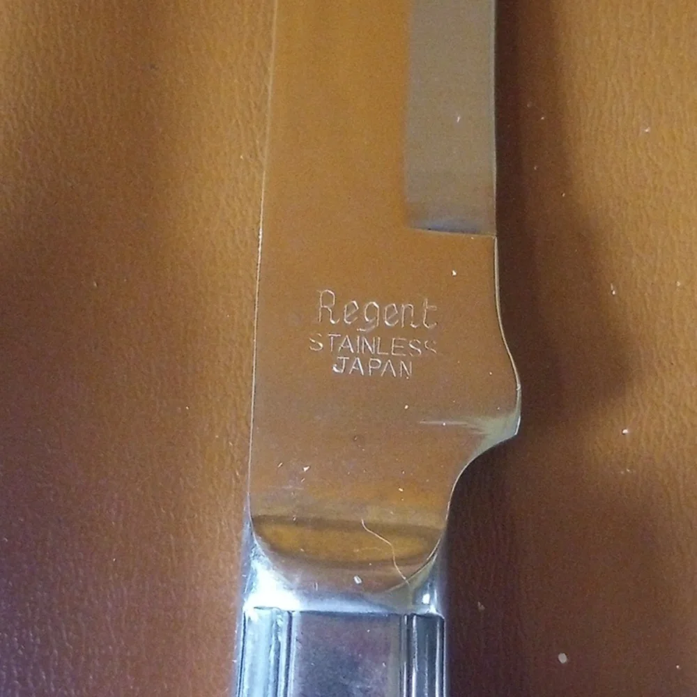 Vintage Regent Stainless Steel Cutlery Set w/ Decorative Handles